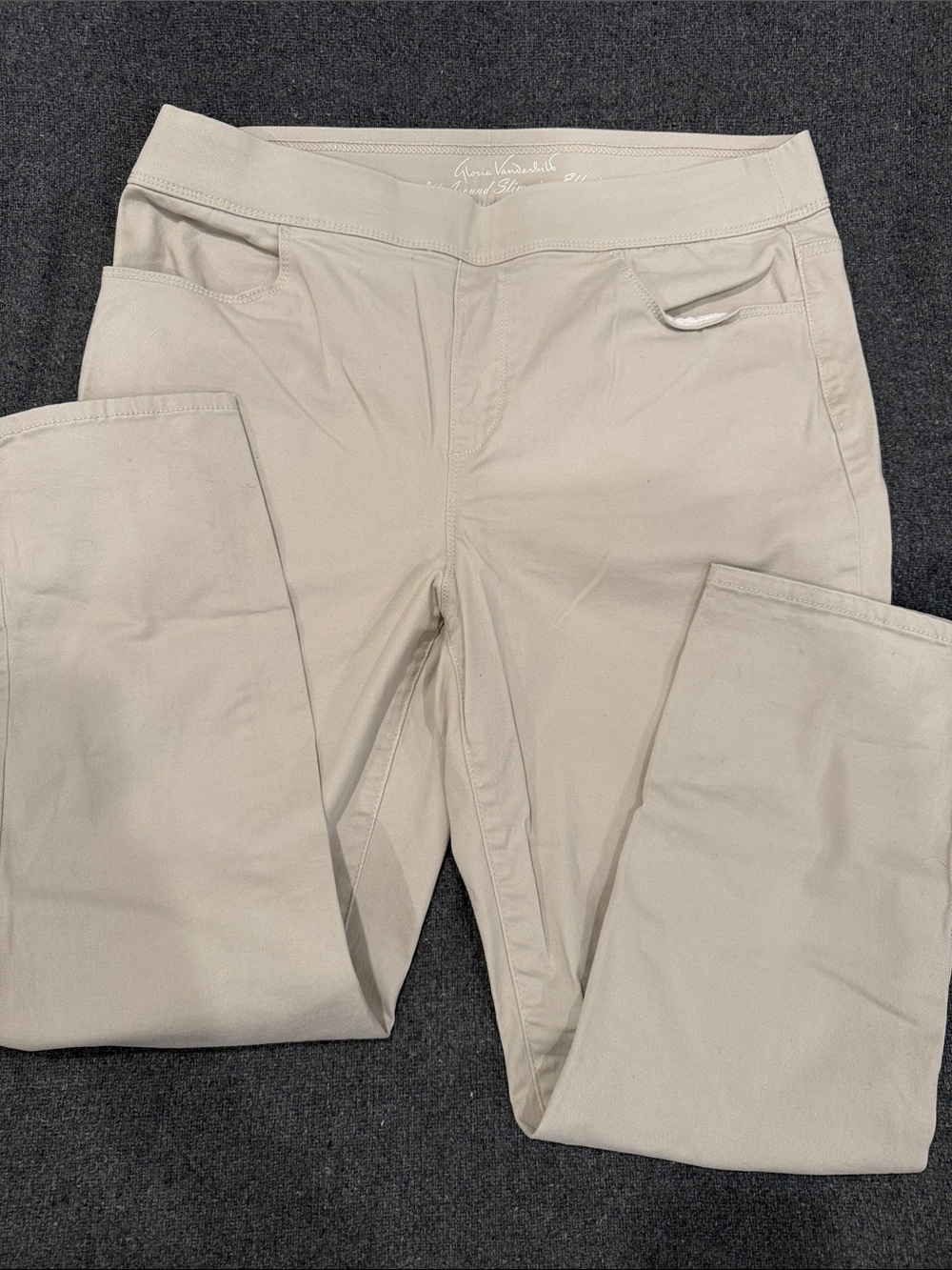 Gloria Vanderbilt Women’s All Around Slimming Pull-On Pants Beige Size 12